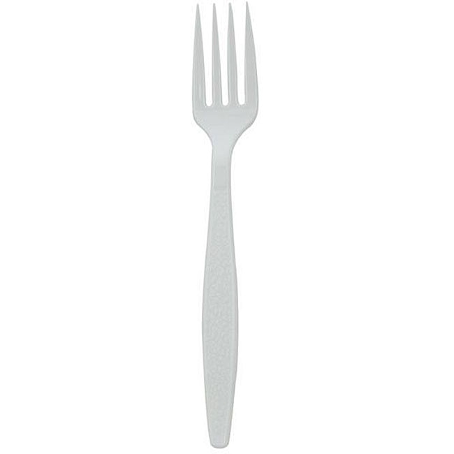 WNA Comet Extra Heavy White Plastic Forks (Case of 1000)