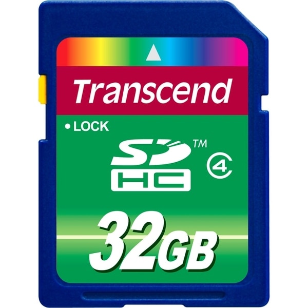 Transcend 32 GB Class 4 microSDHC Flash Memory Card TS32GUSDHC4